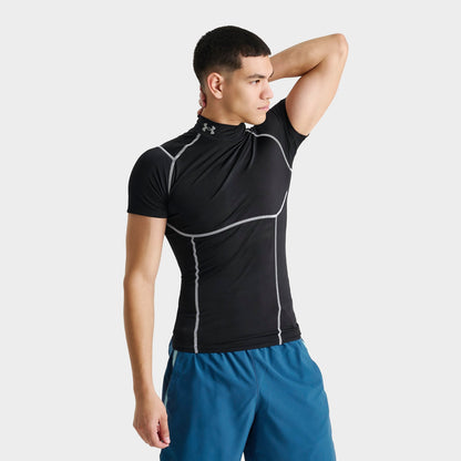 Men's Under Armour HeatGear Elite Mock Training Top - Ultimate Black/White