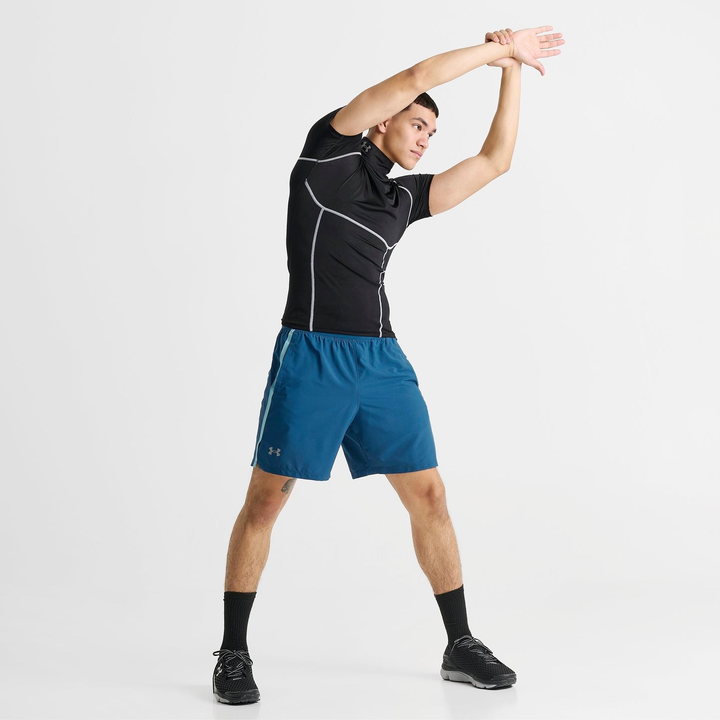 Men's Under Armour HeatGear Elite Mock Training Top - Ultimate Black/White
