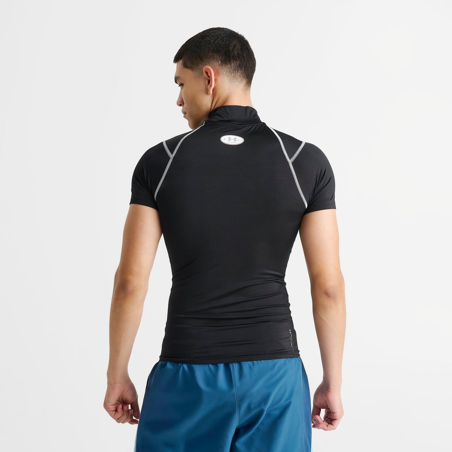 Men's Under Armour HeatGear Elite Mock Training Top - Ultimate Black/White