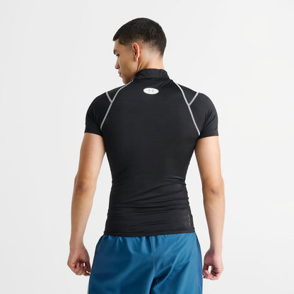 Men's Under Armour HeatGear Elite Mock Training Top - Ultimate Black/White