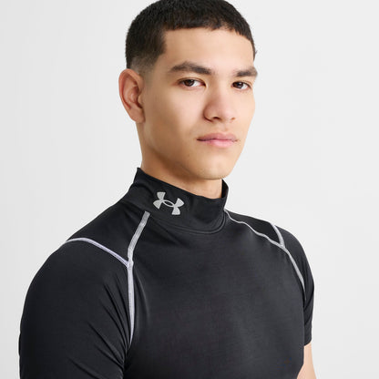 Men's Under Armour HeatGear Elite Mock Training Top - Ultimate Black/White