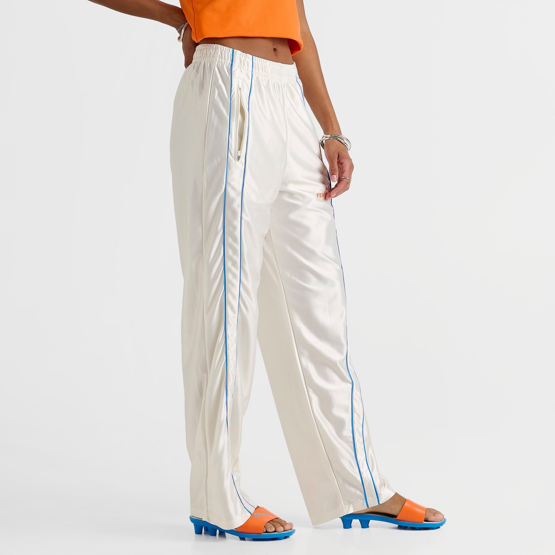 Women's FENTY x PUMA T7 Piping Track Pants - Warm White/Blue