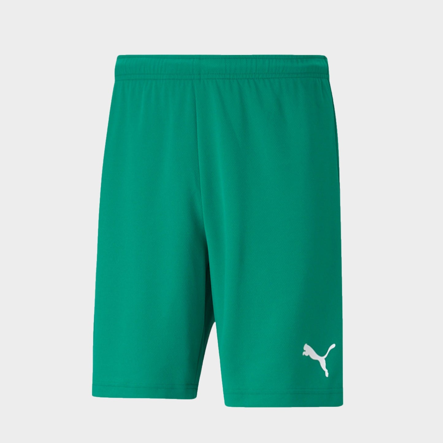 Men's Puma teamRISE Soccer Shorts - Pepper Green/Puma White