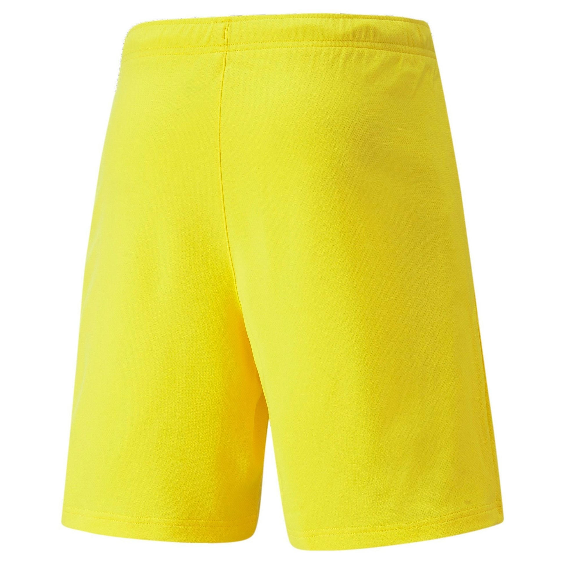Men's Puma teamRISE Soccer Shorts - Cyber Yellow/Puma Black