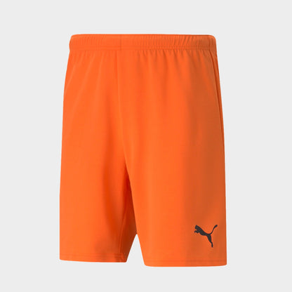 Men's Puma teamRISE Soccer Shorts - Golden Poppy/Puma Black