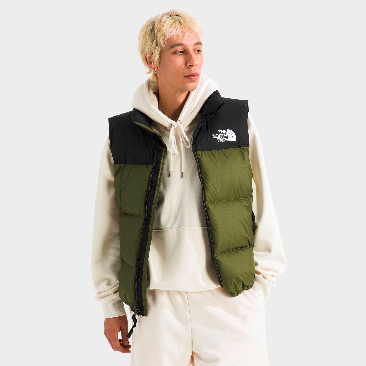 Men's The North Face 1996 Retro Nuptse Vest - Woodland Green/TNF Black