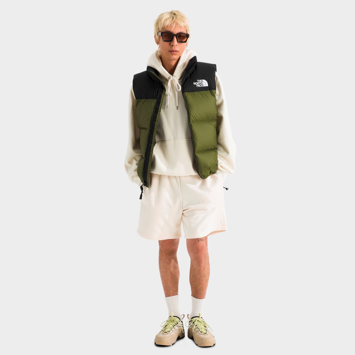 Men's The North Face 1996 Retro Nuptse Vest - Woodland Green/TNF Black