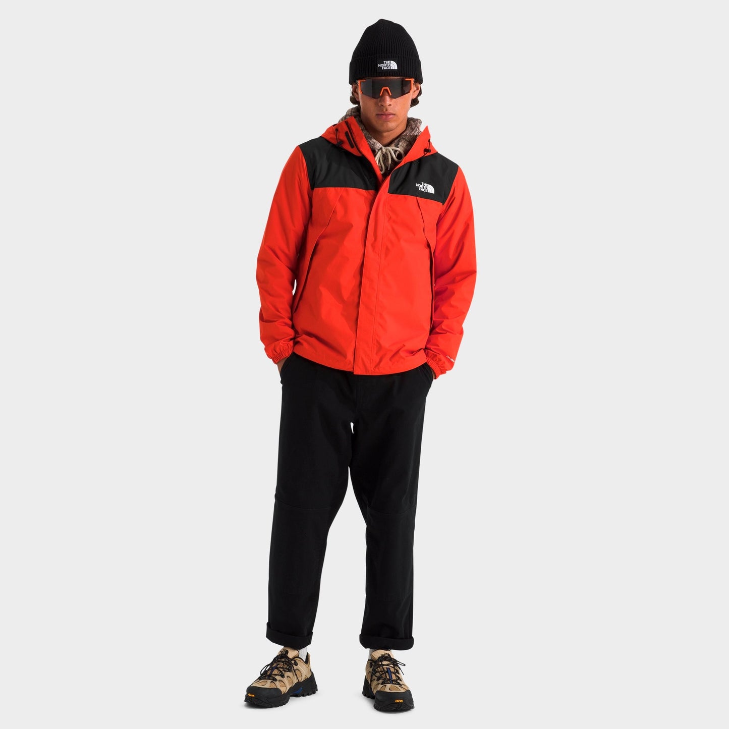 Men's The North Face Antora Jacket - Lava Red/TNF Black