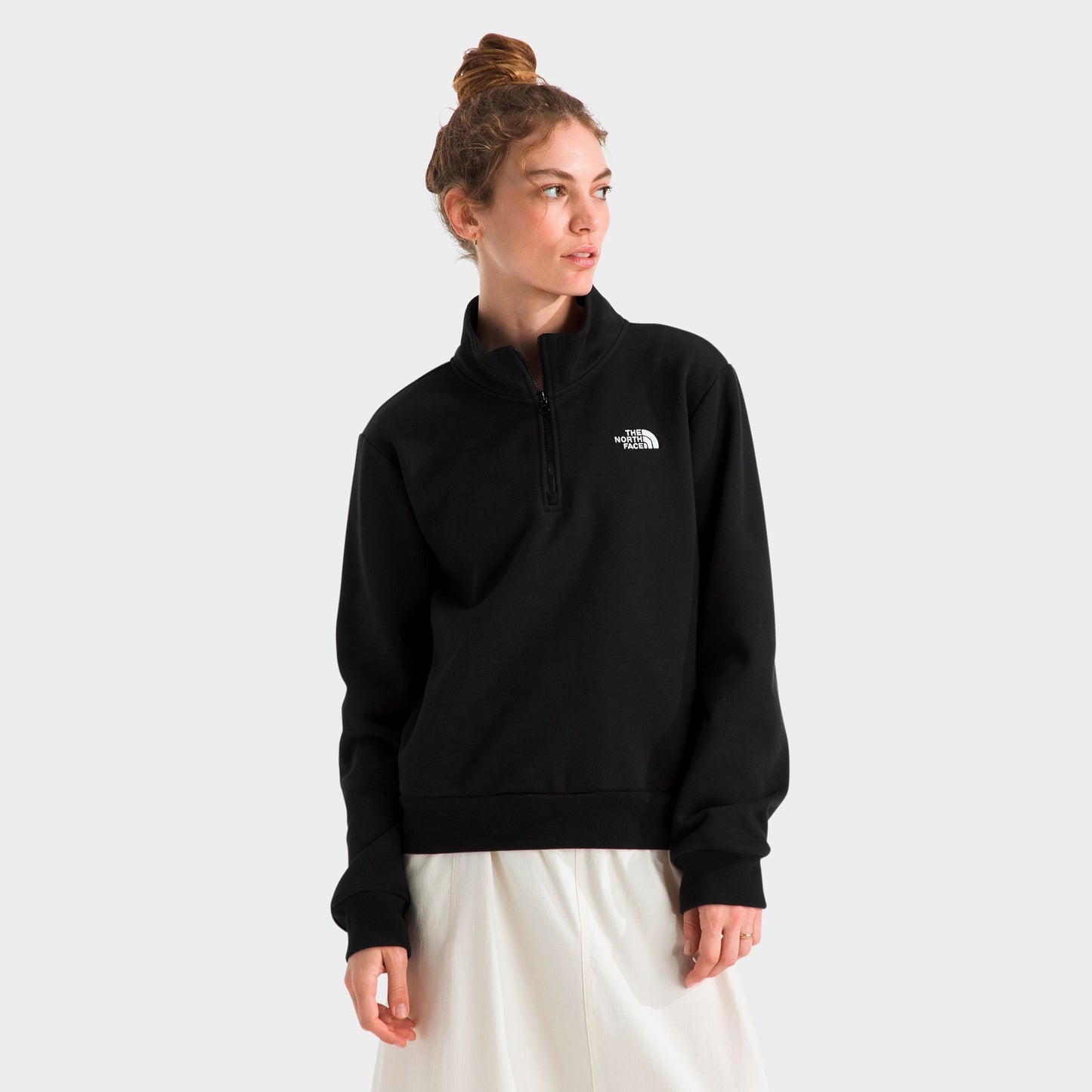 Women's The North Face Simple Dome Quarter-Zip Sweatshirt - TNF Black