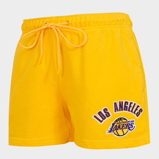 Women's Pro Standard Los Angeles Lakers NBA Classic Fleece Shorts - Yellow
