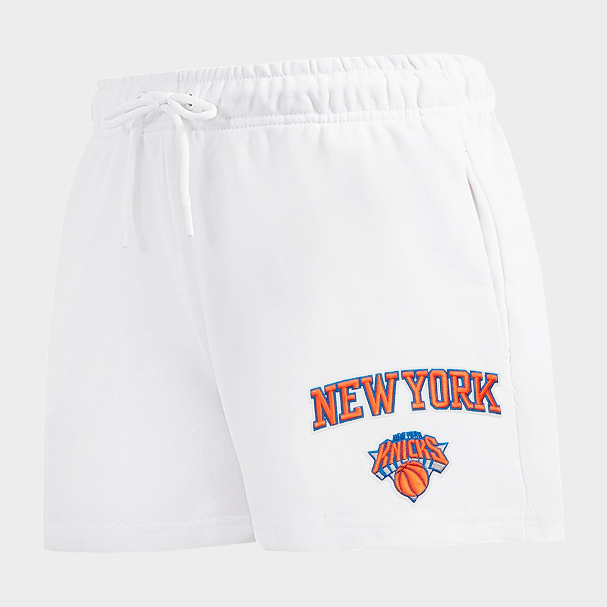 Women's Pro Standard New York Knicks NBA Classic Fleece Shorts - White