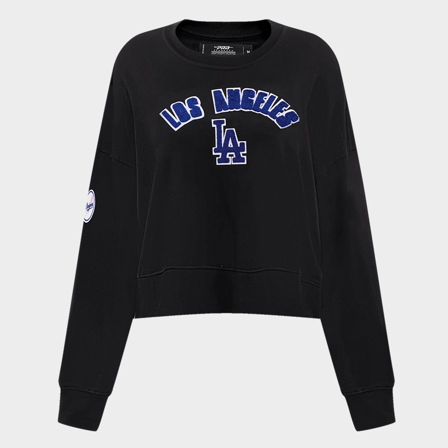Women's Pro Standard Los Angeles Dodgers Classic Fleece Crewneck Sweatshirt - Black