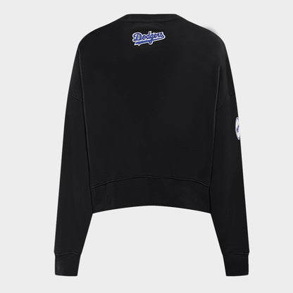 Women's Pro Standard Los Angeles Dodgers Classic Fleece Crewneck Sweatshirt - Black