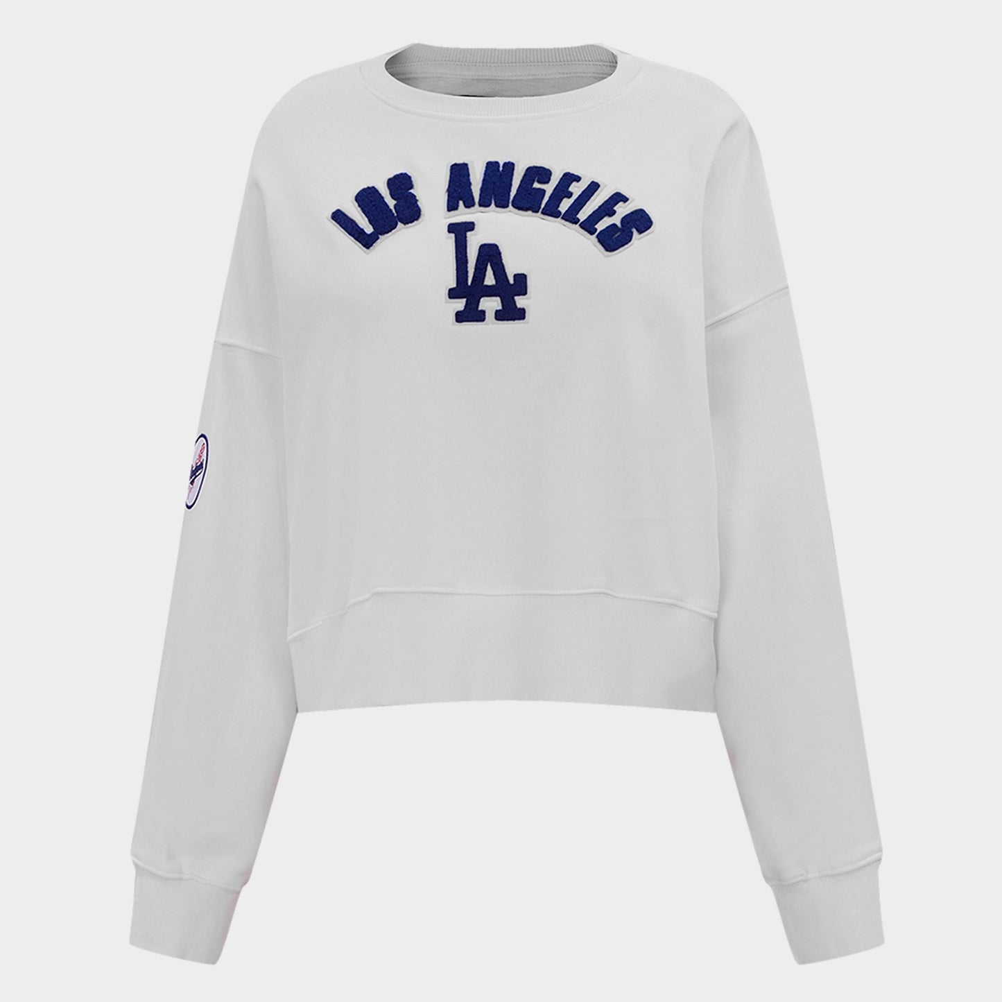 Women's Pro Standard Los Angeles Dodgers Classic Fleece Crewneck Sweatshirt - White