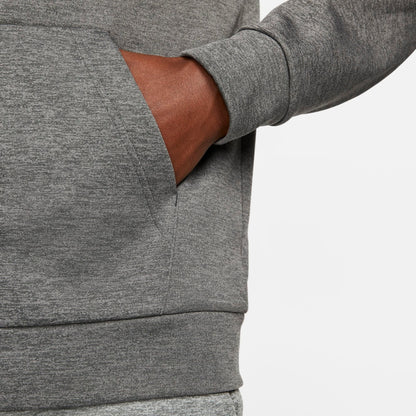 Men's Nike Therma-FIT Full-Zip Hoodie - Charcoal Heather/Dark Smoke Grey/Black