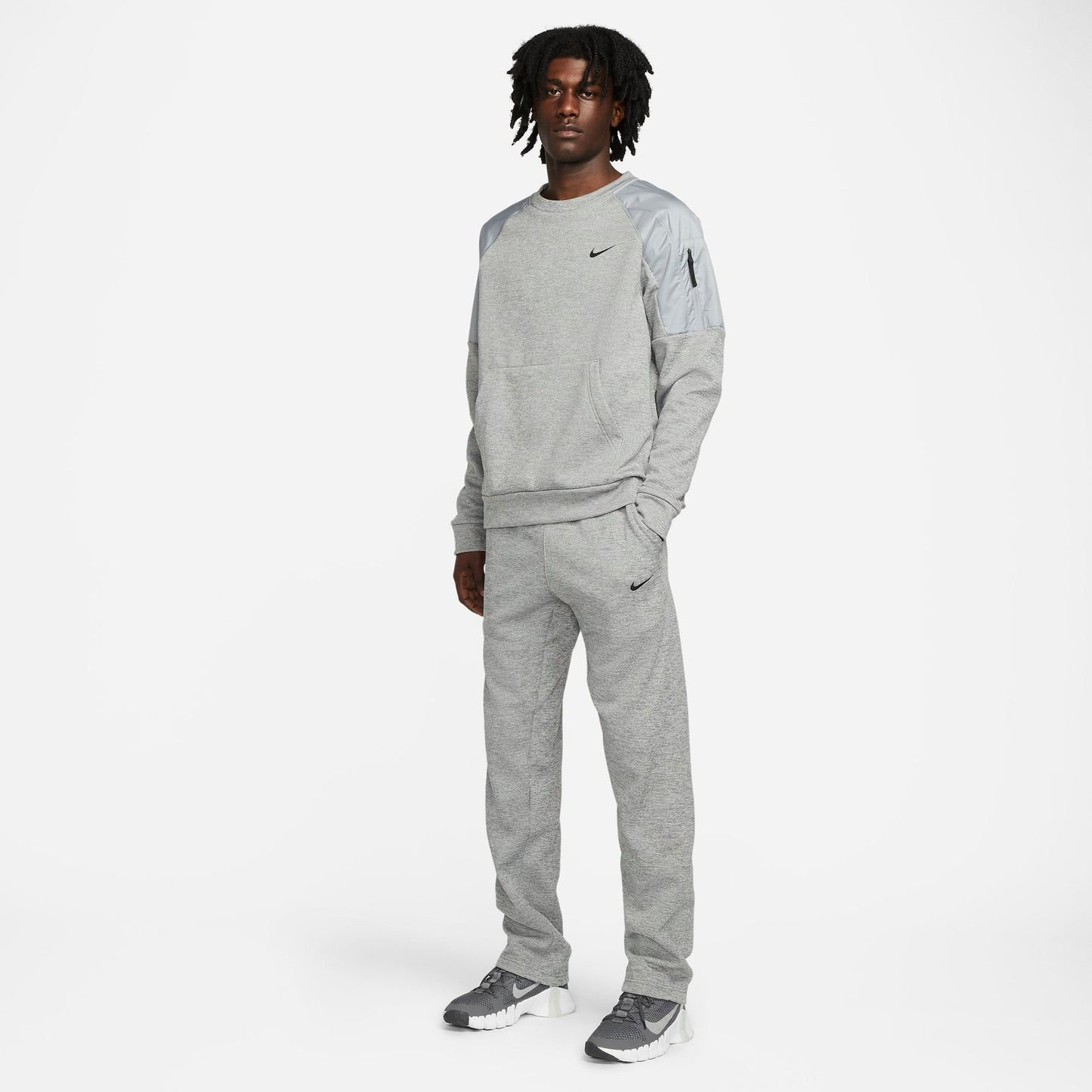 Men's Nike Therma-FIT Sweatpants - Dark Grey Heather/Particle Grey/Black