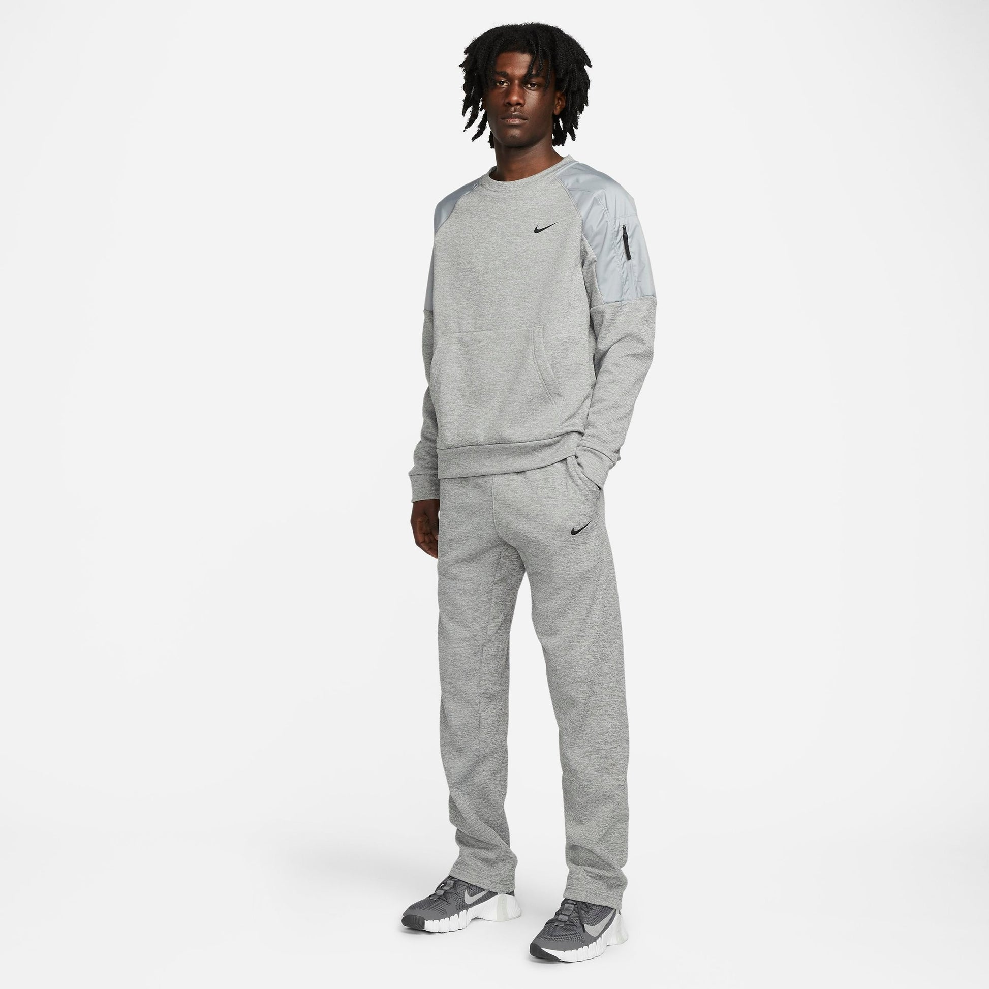 Men's Nike Therma-FIT Sweatpants - Dark Grey Heather/Particle Grey/Black
