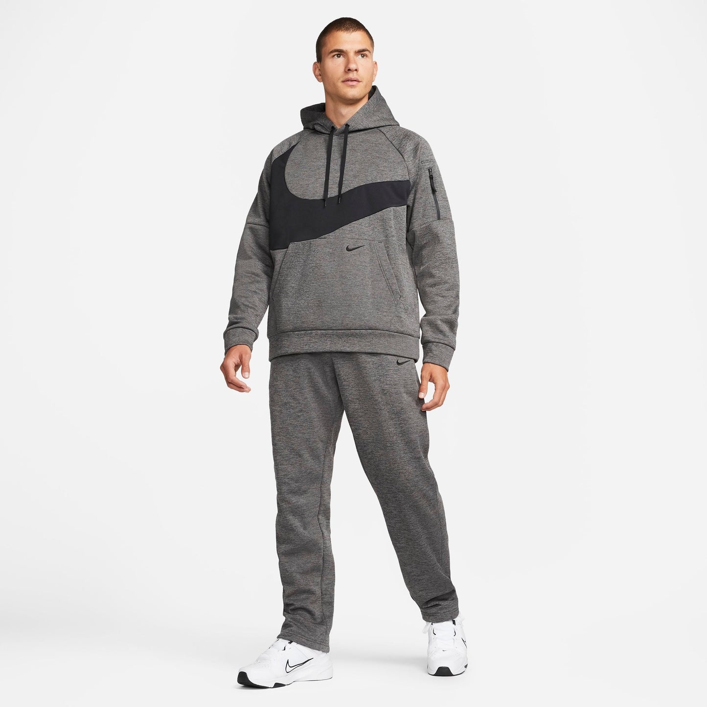 Men's Nike Therma-FIT Sweatpants - Charcoal Heather/Dark Smoke Grey/Black
