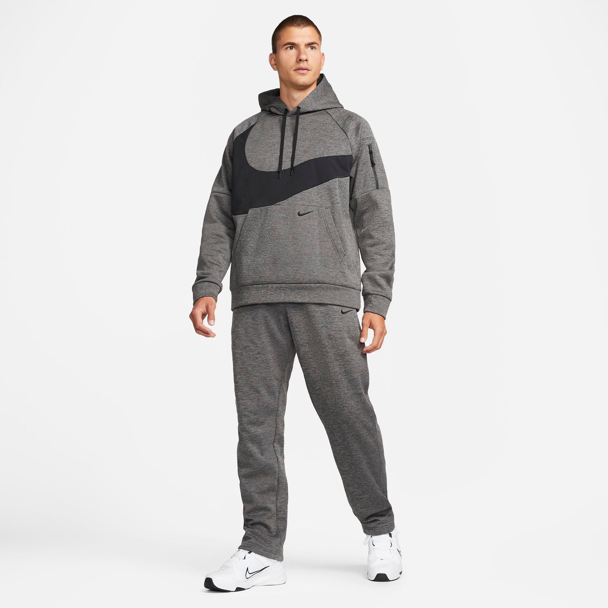 Men's Nike Therma-FIT Sweatpants - Charcoal Heather/Dark Smoke Grey/Black