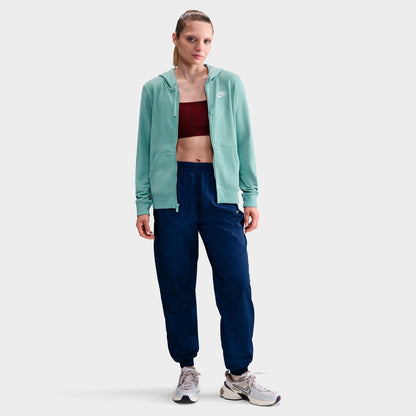 Women's Nike Sportswear Club Fleece Full-Zip Hoodie - Cannon/White