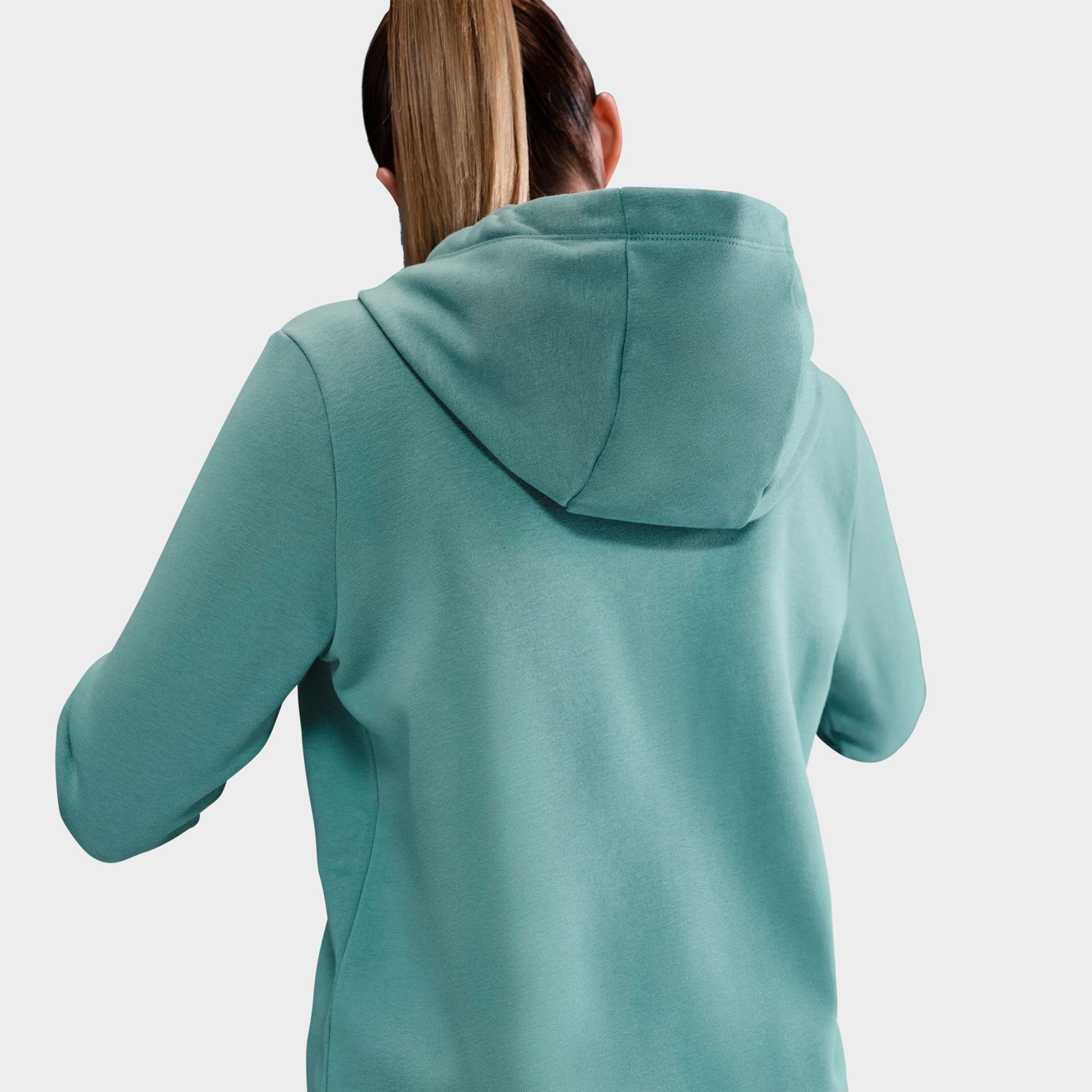 Women's Nike Sportswear Club Fleece Full-Zip Hoodie - Cannon/White