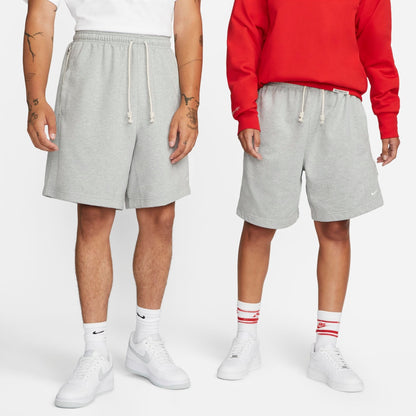 Men's Nike Dri-FIT Standard Issue French Terry Shorts - Dark Grey Heather/Pale Ivory