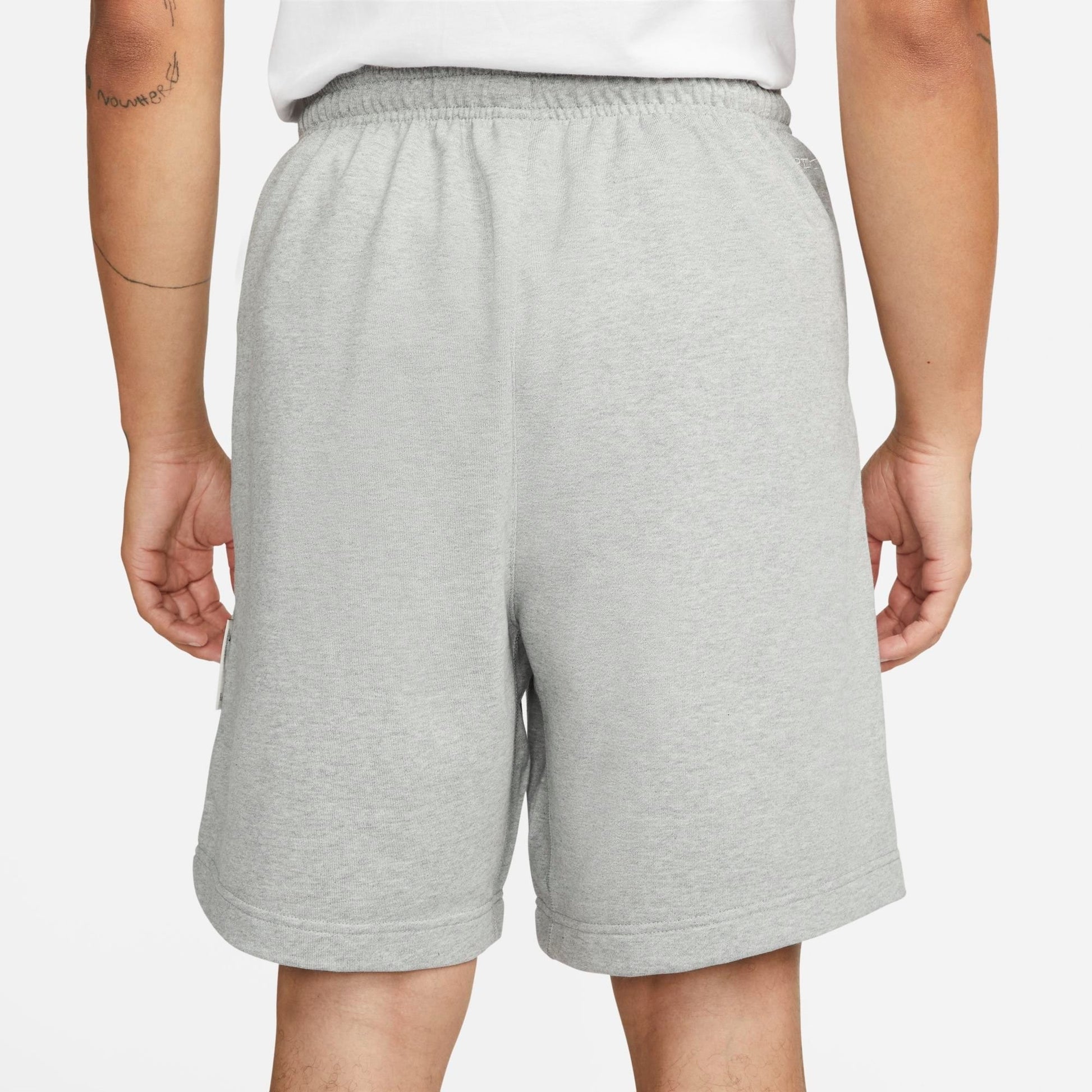 Men's Nike Dri-FIT Standard Issue French Terry Shorts - Dark Grey Heather/Pale Ivory