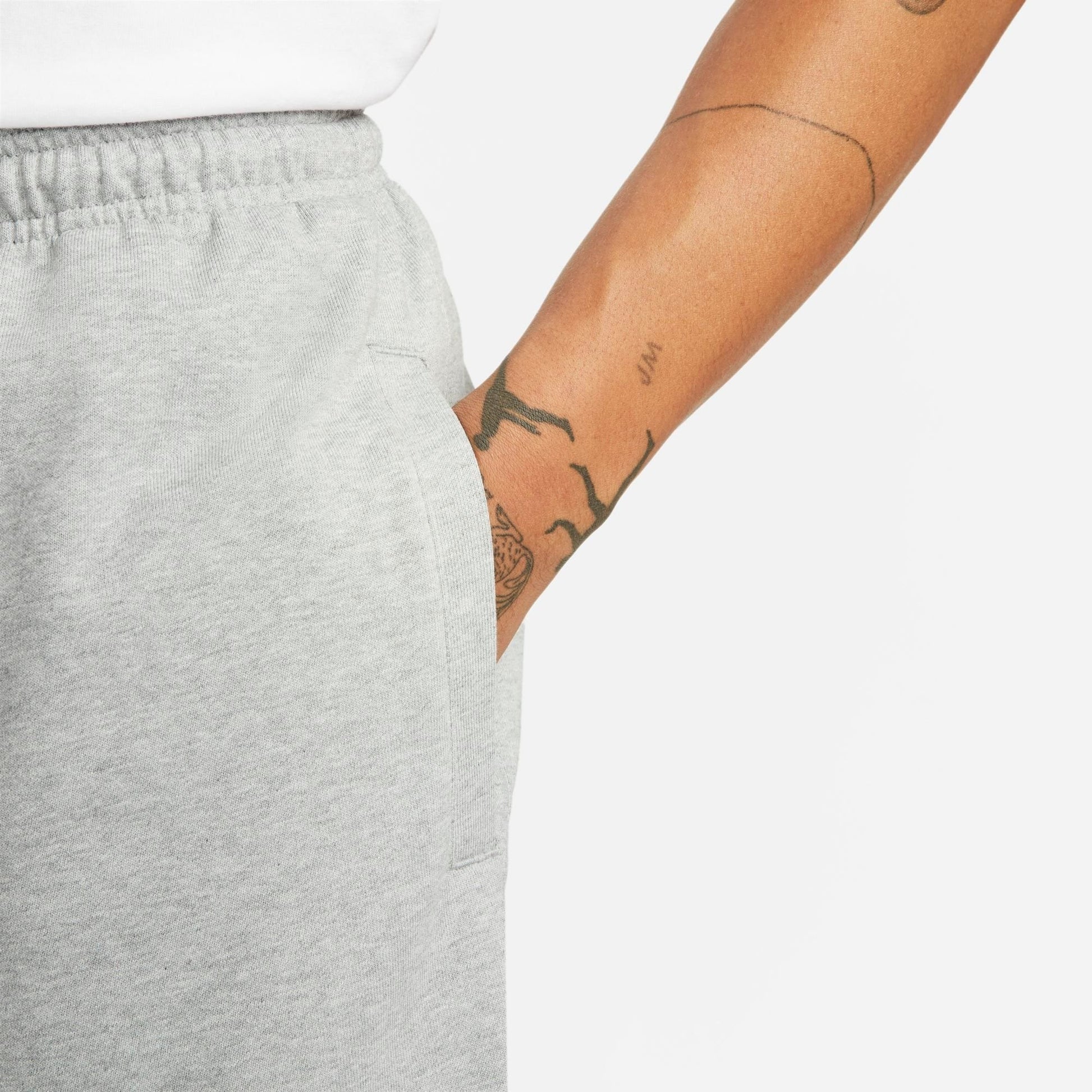 Men's Nike Dri-FIT Standard Issue French Terry Shorts - Dark Grey Heather/Pale Ivory
