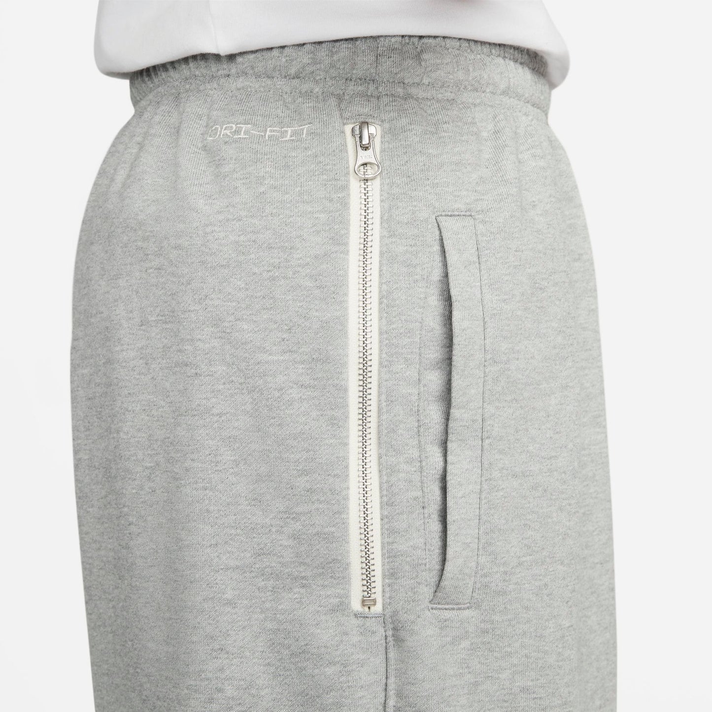 Men's Nike Dri-FIT Standard Issue French Terry Shorts - Dark Grey Heather/Pale Ivory