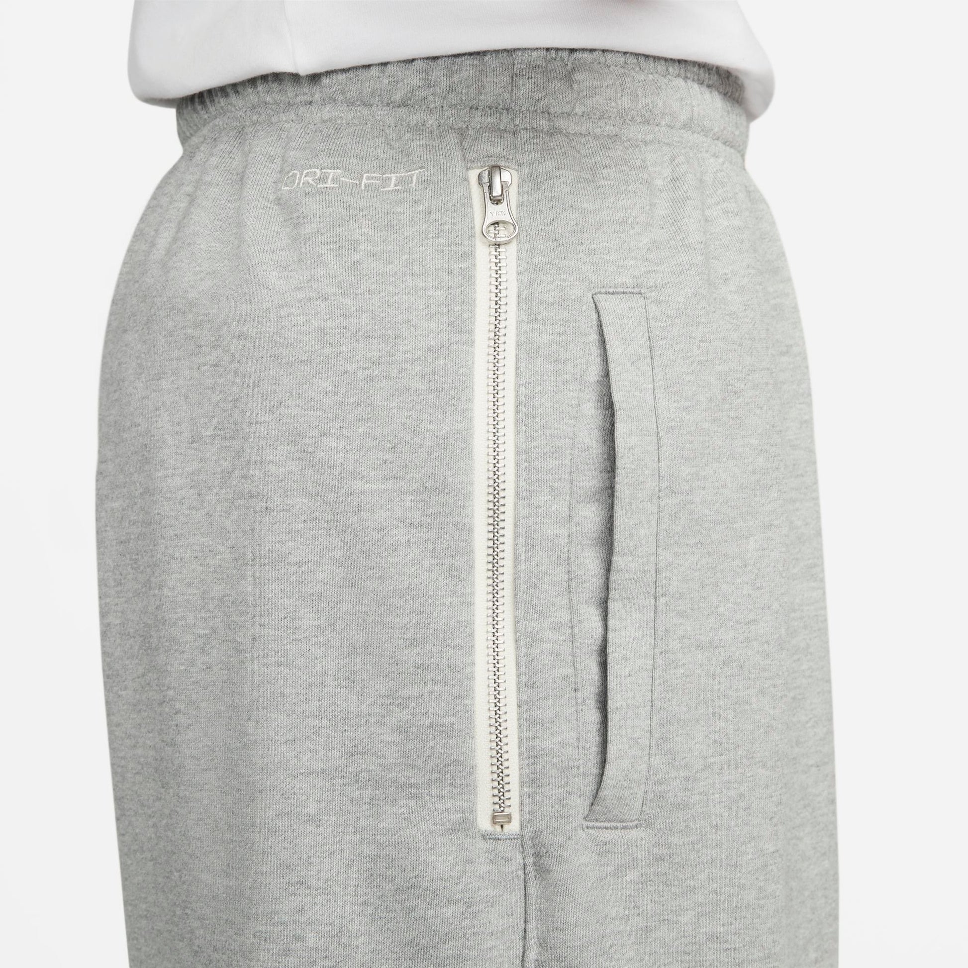 Men's Nike Dri-FIT Standard Issue French Terry Shorts - Dark Grey Heather/Pale Ivory