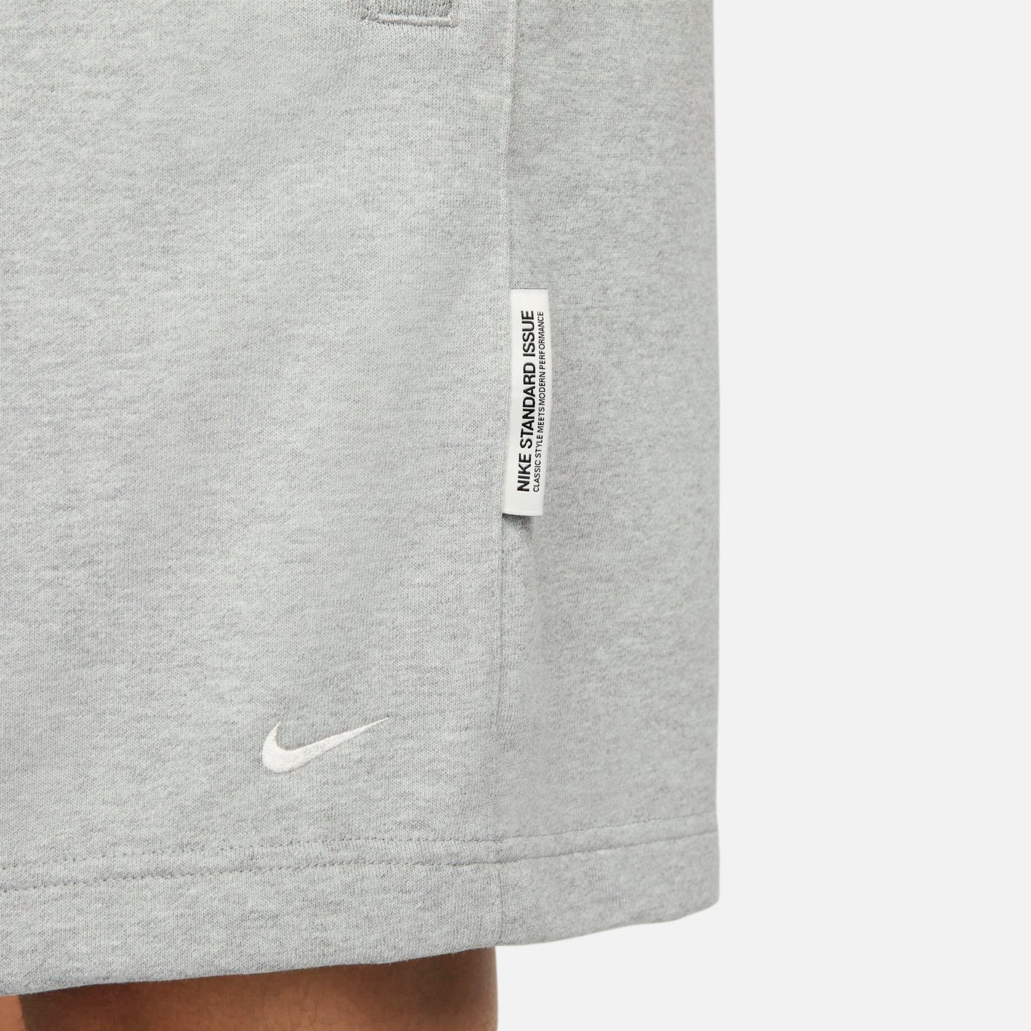 Men's Nike Dri-FIT Standard Issue French Terry Shorts - Dark Grey Heather/Pale Ivory