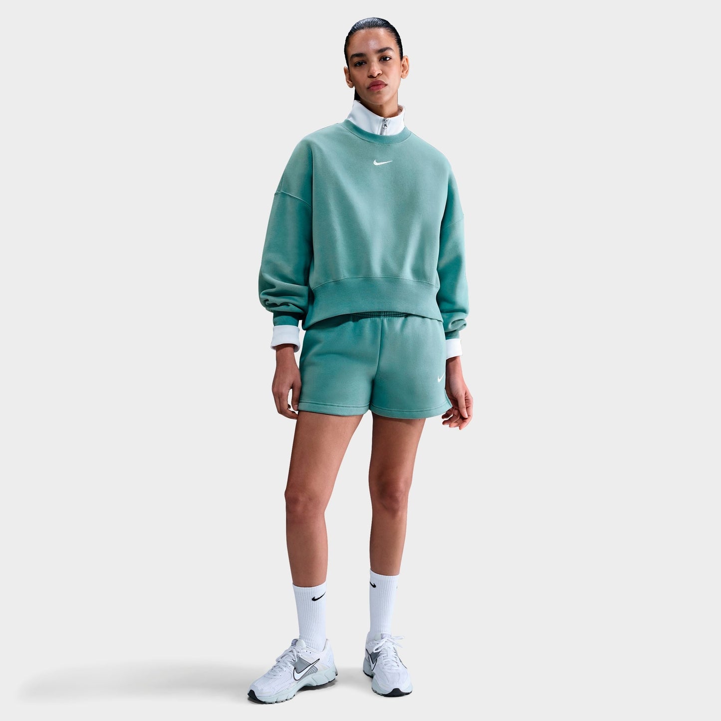 Women's Nike Sportswear Phoenix Fleece Oversized Crewneck Sweatshirt - Cannon/Sail