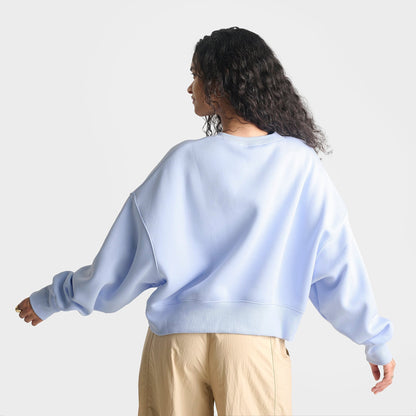 Women's Nike Sportswear Phoenix Fleece Over-Oversized Crewneck Sweatshirt - Hydrogen Blue/Sail