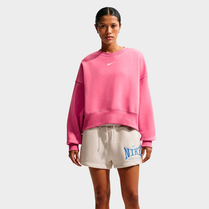 Women's Nike Sportswear Phoenix Fleece Over-Oversized Crewneck Sweatshirt - Peony/Sail