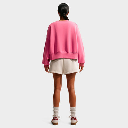 Women's Nike Sportswear Phoenix Fleece Over-Oversized Crewneck Sweatshirt - Peony/Sail