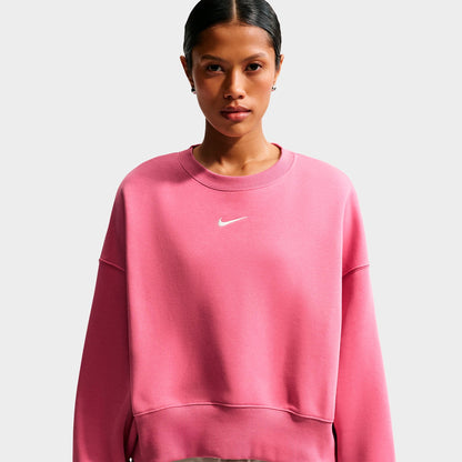 Women's Nike Sportswear Phoenix Fleece Over-Oversized Crewneck Sweatshirt - Peony/Sail