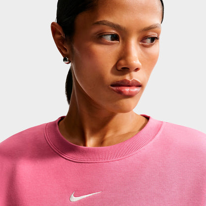 Women's Nike Sportswear Phoenix Fleece Over-Oversized Crewneck Sweatshirt - Peony/Sail