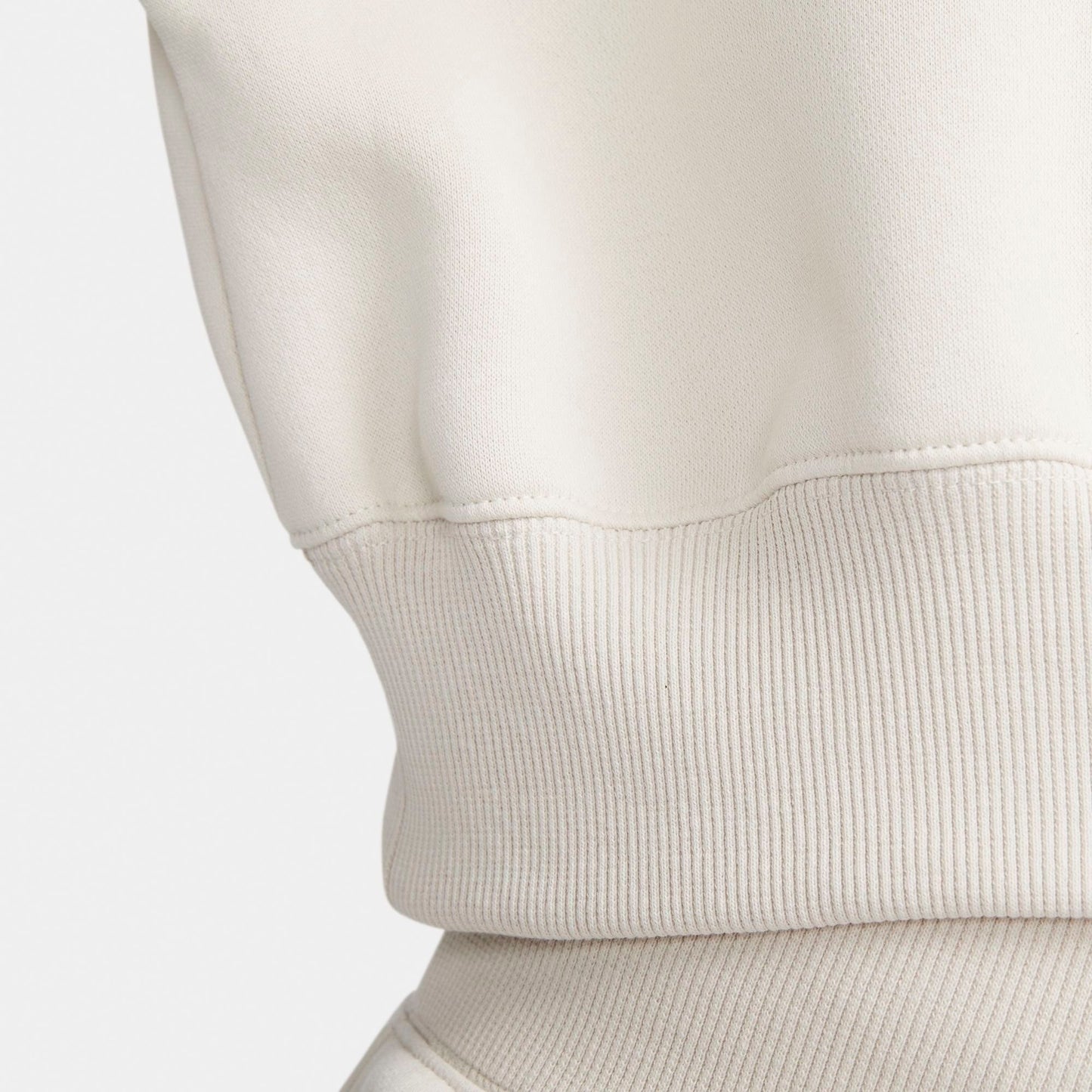 Women's Nike Sportswear Phoenix Fleece Oversized Half-Zip Crop Sweatshirt - Light Orewood Brown/Sail