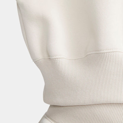 Women's Nike Sportswear Phoenix Fleece Oversized Half-Zip Crop Sweatshirt - Light Orewood Brown/Sail