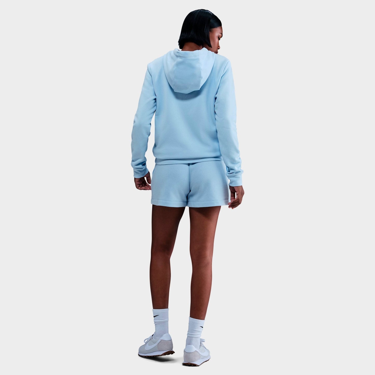 Women's Nike Sportswear Club Fleece Pullover Hoodie - Celestine Blue/White