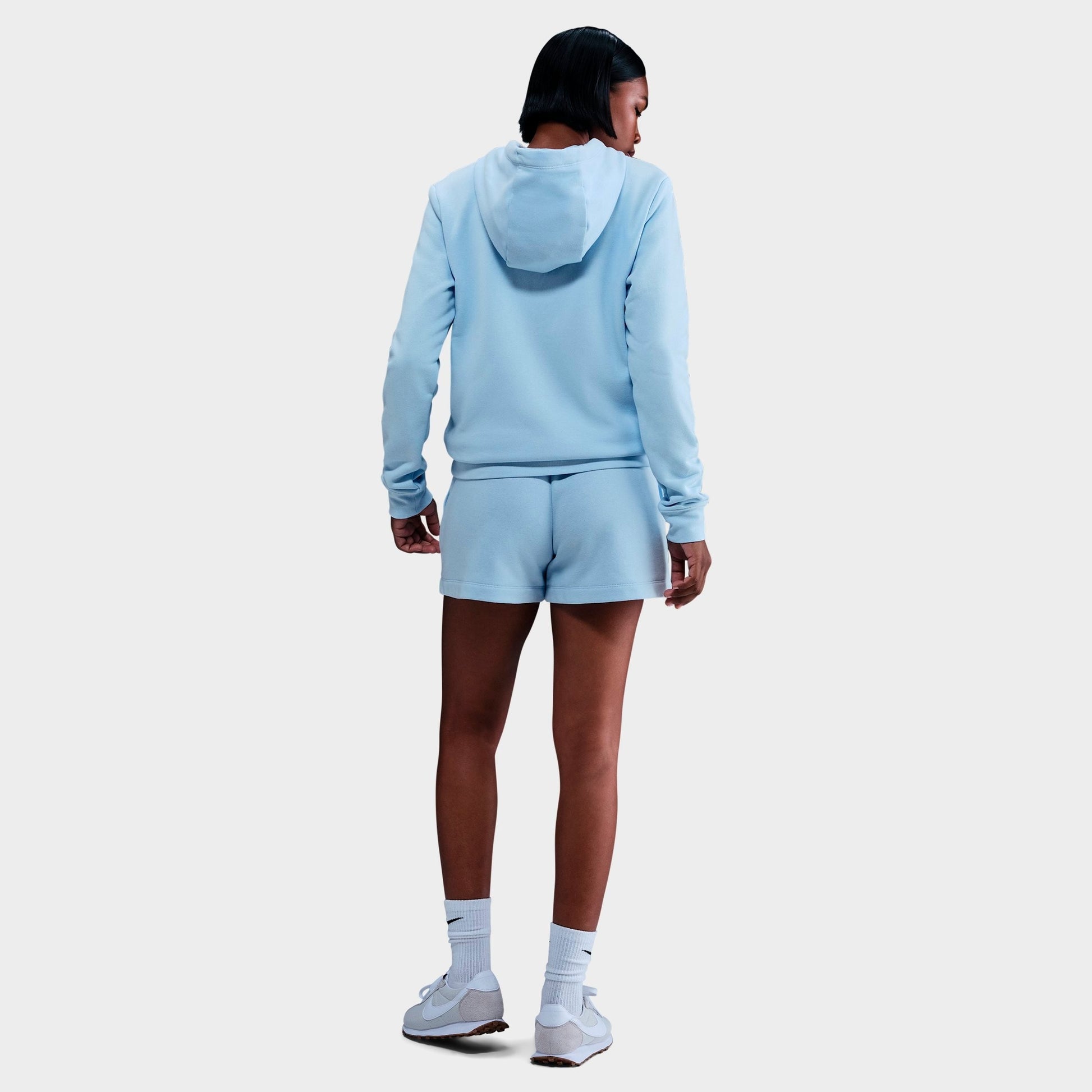 Women's Nike Sportswear Club Fleece Pullover Hoodie - Celestine Blue/White