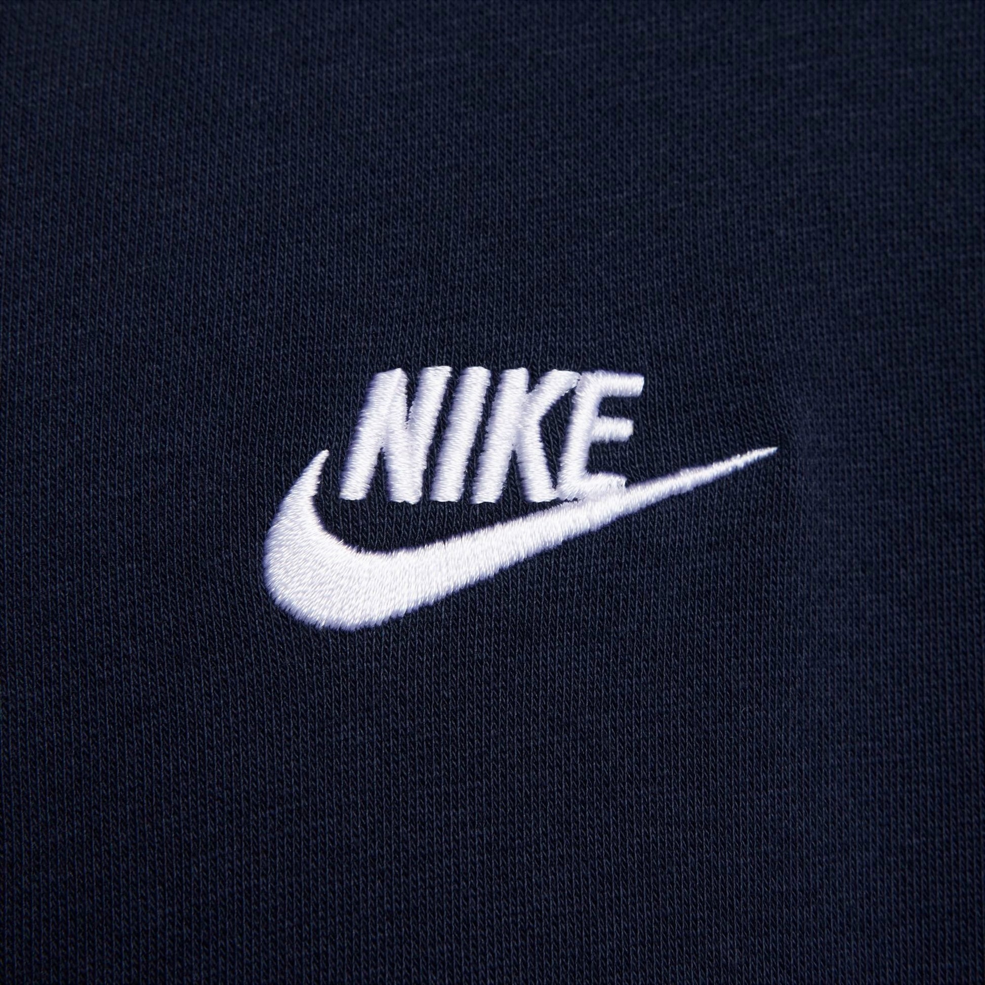 Women's Nike Sportswear Club Fleece Pullover Hoodie - Obsidian/White