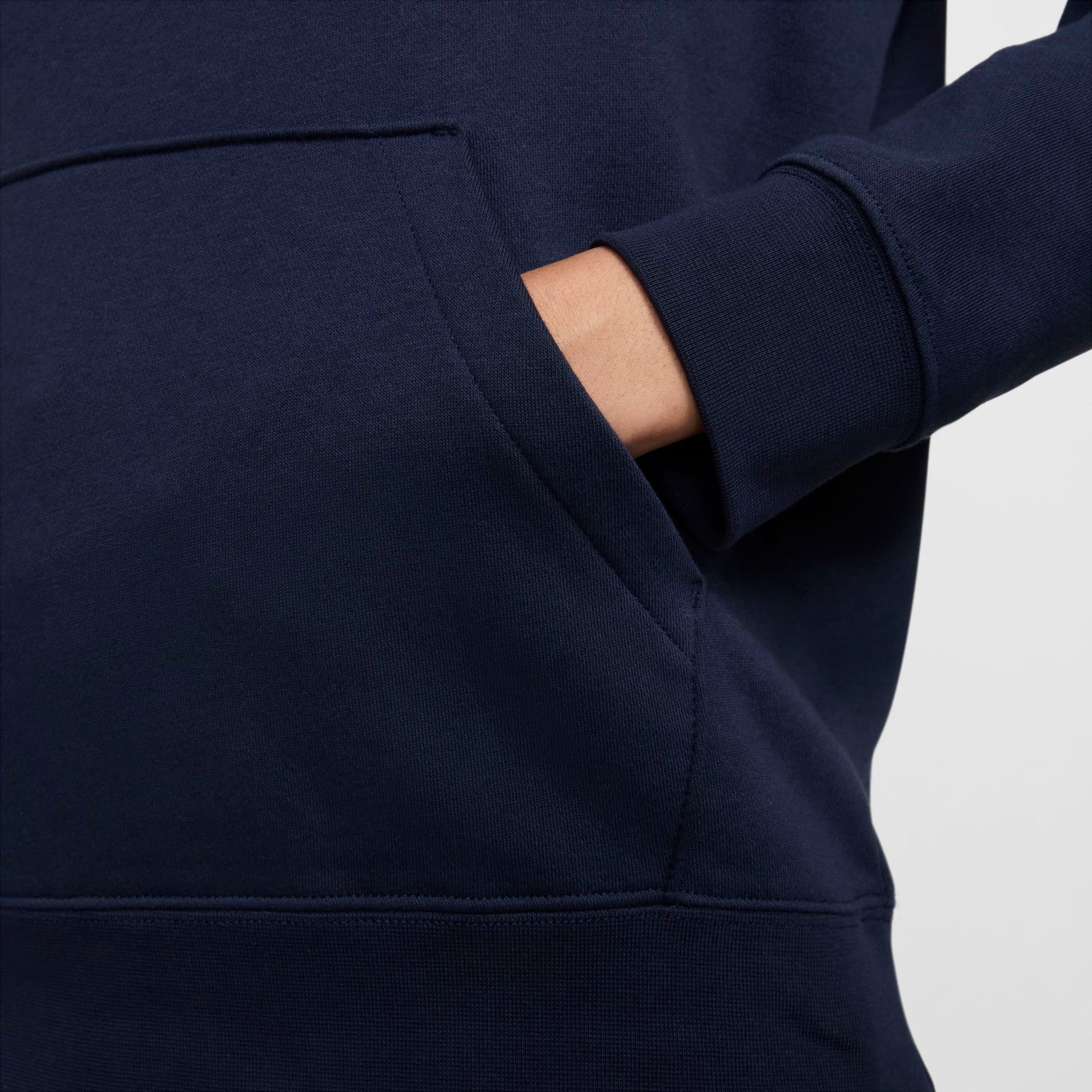 Women's Nike Sportswear Club Fleece Pullover Hoodie - Obsidian/White