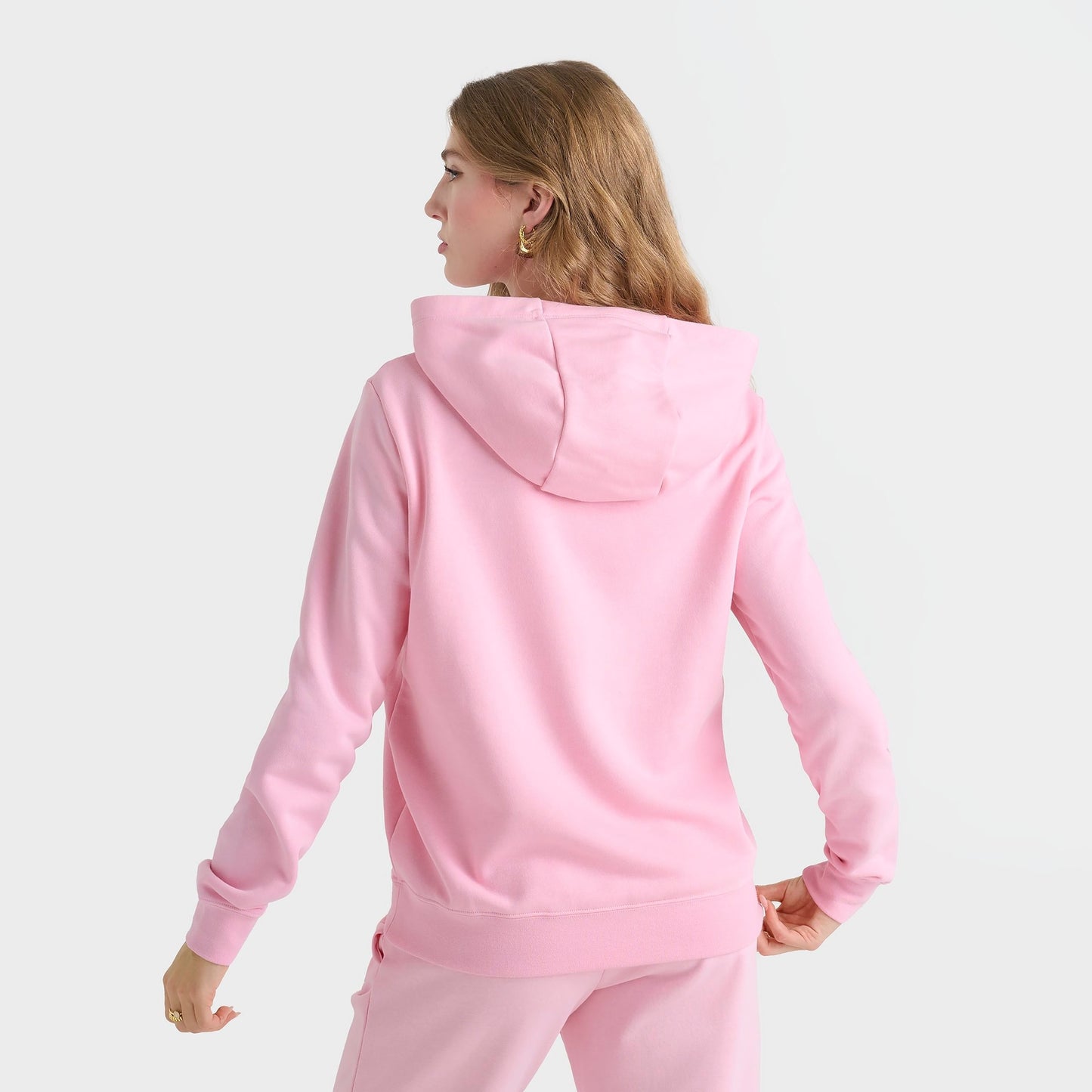 Women's Nike Sportswear Club Fleece Pullover Hoodie - Medium Soft Pink/White