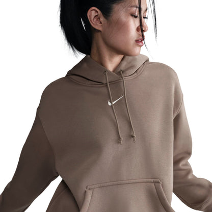Women's Nike Sportswear Phoenix Fleece Oversized Pullover Hoodie - Mink Brown/Sail