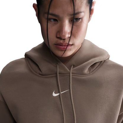 Women's Nike Sportswear Phoenix Fleece Oversized Pullover Hoodie - Mink Brown/Sail