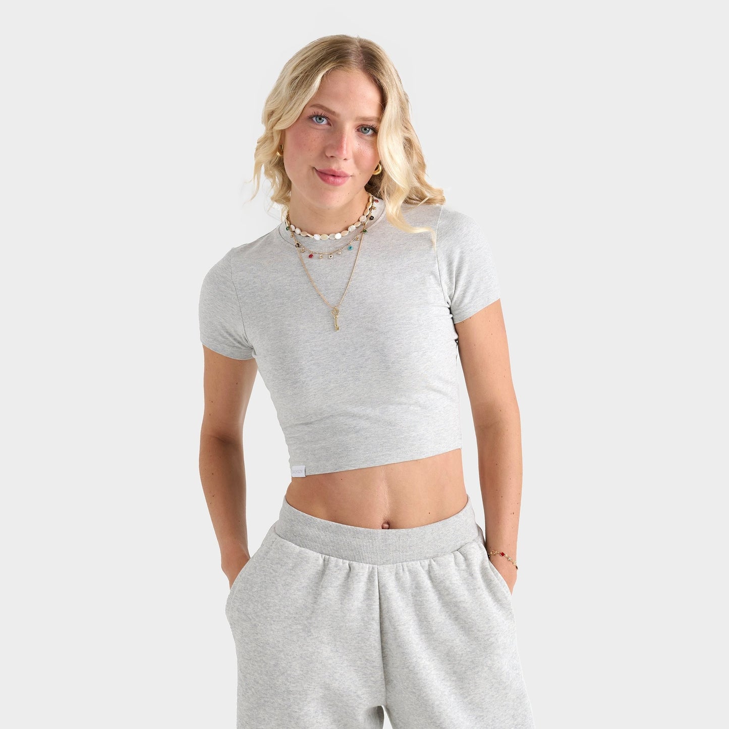 Women's DAILYSZN Baby T-Shirt - Light Grey Marl