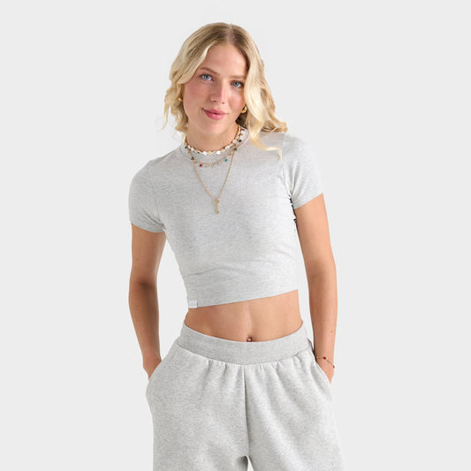 Women's DAILYSZN Baby T-Shirt - Light Grey Marl