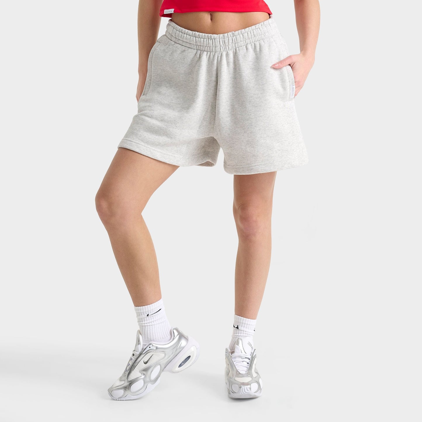 Women's DAILYSZN Fleece Shorts - Light Grey Marl