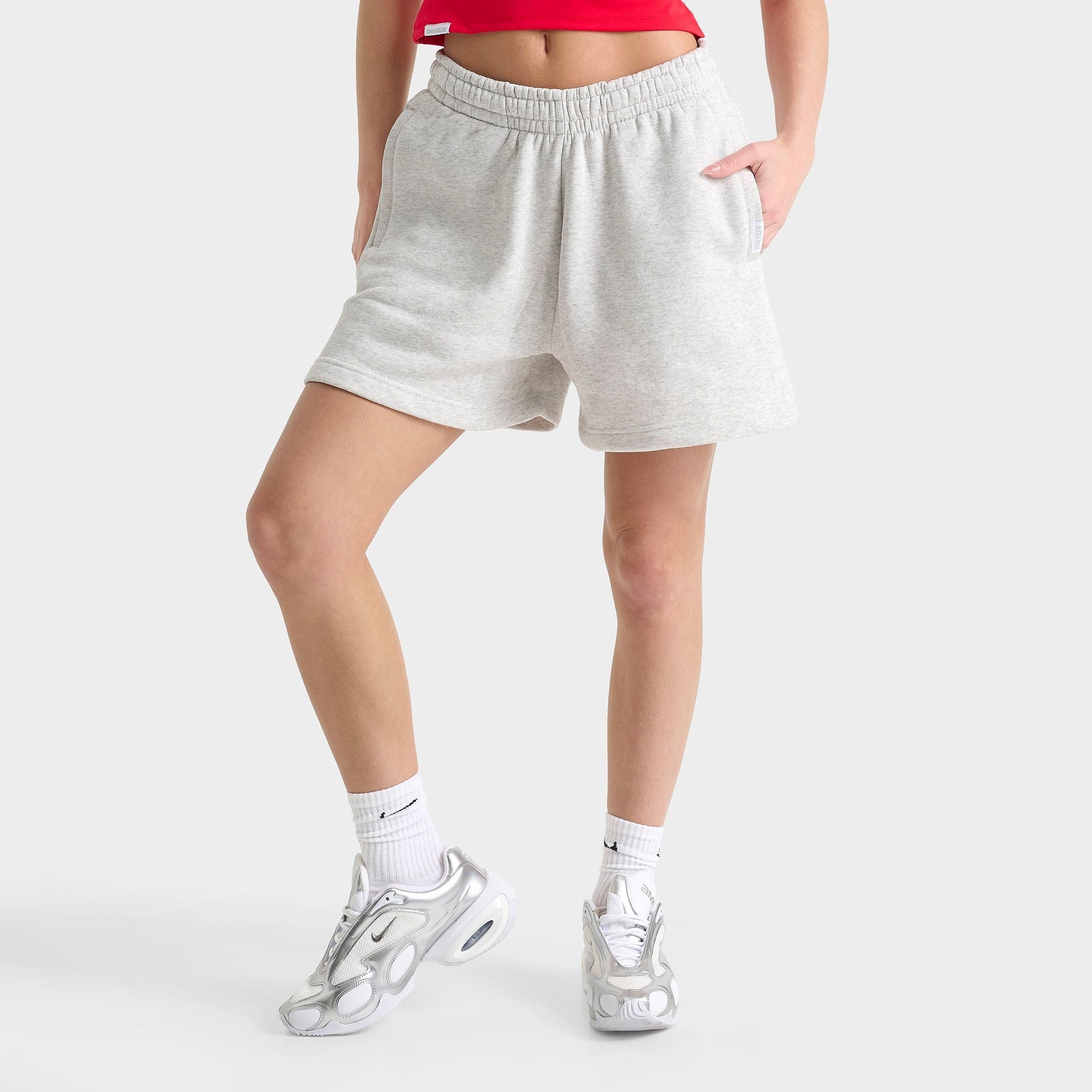 Women's DAILYSZN Fleece Shorts - Light Grey Marl